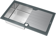 Врезная раковина Teka Diamond RS15 1B 1D 86 STONE GREY