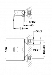 Смеситель для душа Teka Manacor 842321200