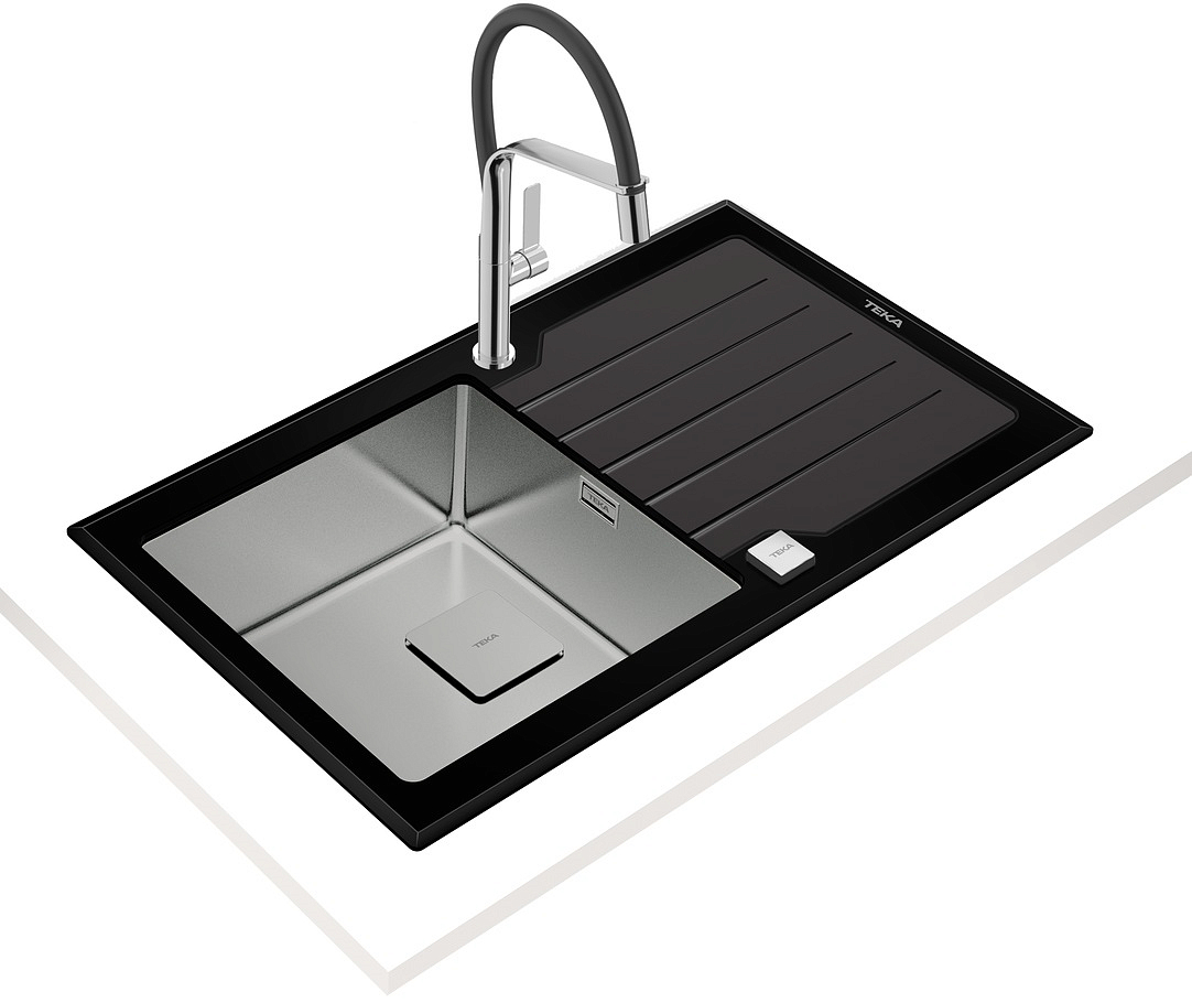 Врезная раковина Teka Diamond RS15 1B 1D 86 BLACK preview 2