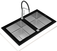 Врезная раковина Teka Diamond RS15 2B 86 BLACK