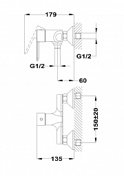 Смеситель для душа Teka Petra 812316200