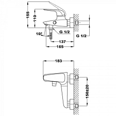 Смеситель для ванны Teka Itaca 671210200
