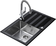 Мойка Teka Lux 1B 1D 86 Black