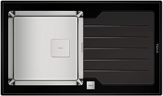 Врезная раковина Teka Diamond RS15 1B 1D 86 BLACK