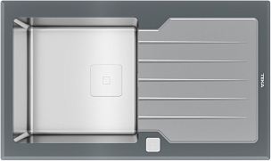 Врезная раковина Teka Diamond RS15 1B 1D 86 STONE GREY